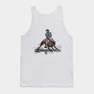 Western Horse Riding Cutting Horse for Cattle Cowboys Tank Top